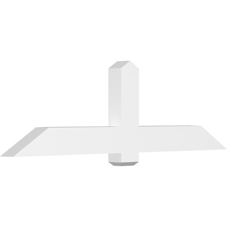 Ekena Millwork Eugene Architectural Grade PVC Gable Bracket, 72"W x 21"H x 4"D x 6"F, 7/12 Pitch GBP072X21X0406EUG00